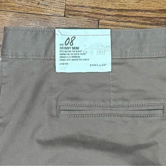 GAP Women’s Skinny Mini Chino Pants Khaki Size 8 NWT - Picture 7 of 7